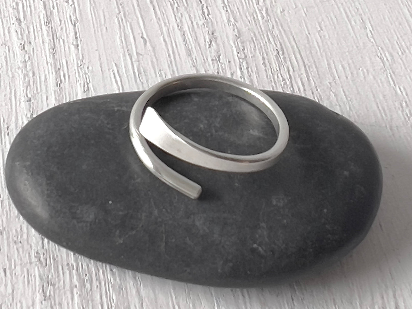 Sterling Silver Thumb Ring | Modern Silver Wrap Ring | Adjustable Ring | Gift for Him | Gift For Her