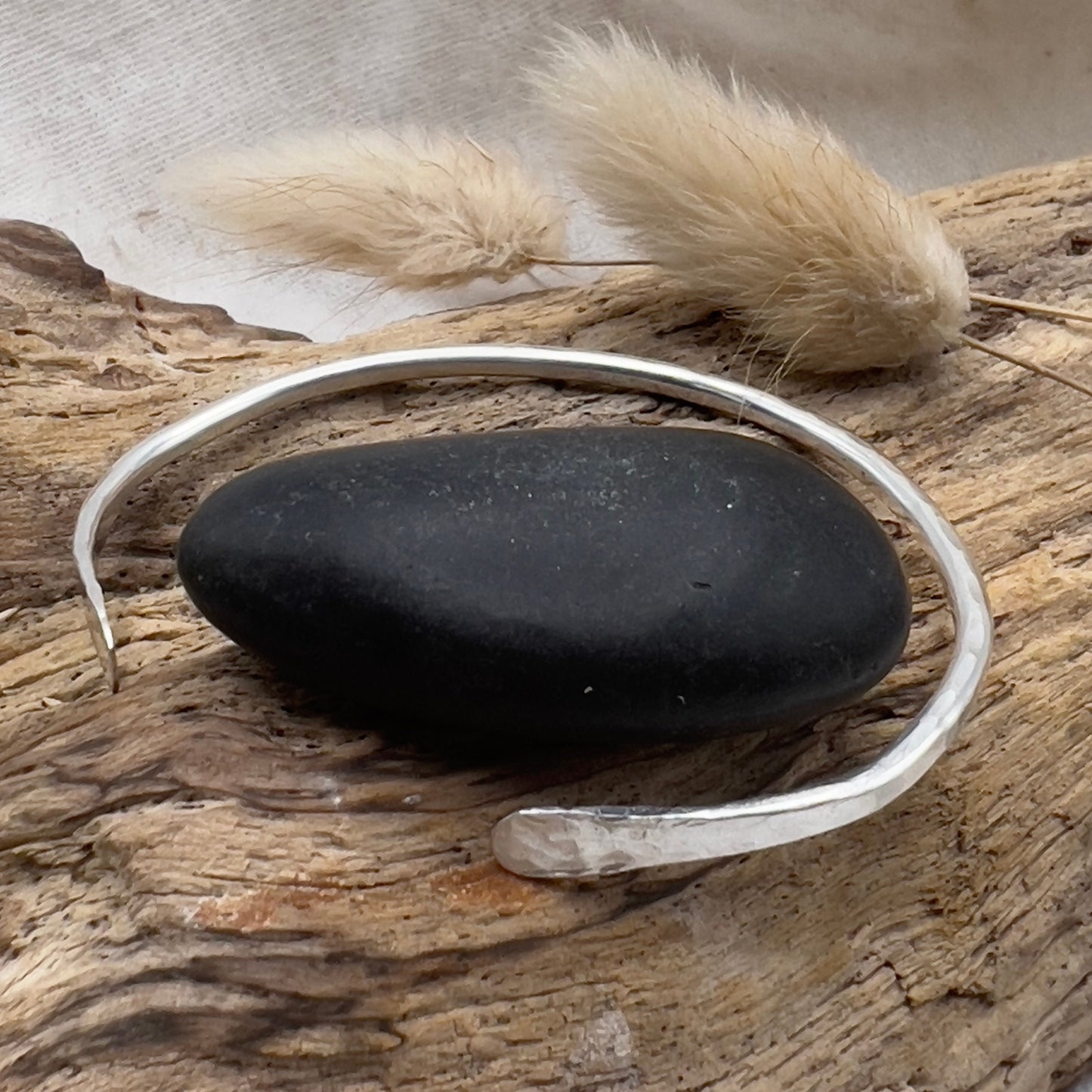 Sterling Silver Stackable Cuff Bracelet | Sterling Silver Hammered Cuff | Minimalist Jewelry | Gift For Her