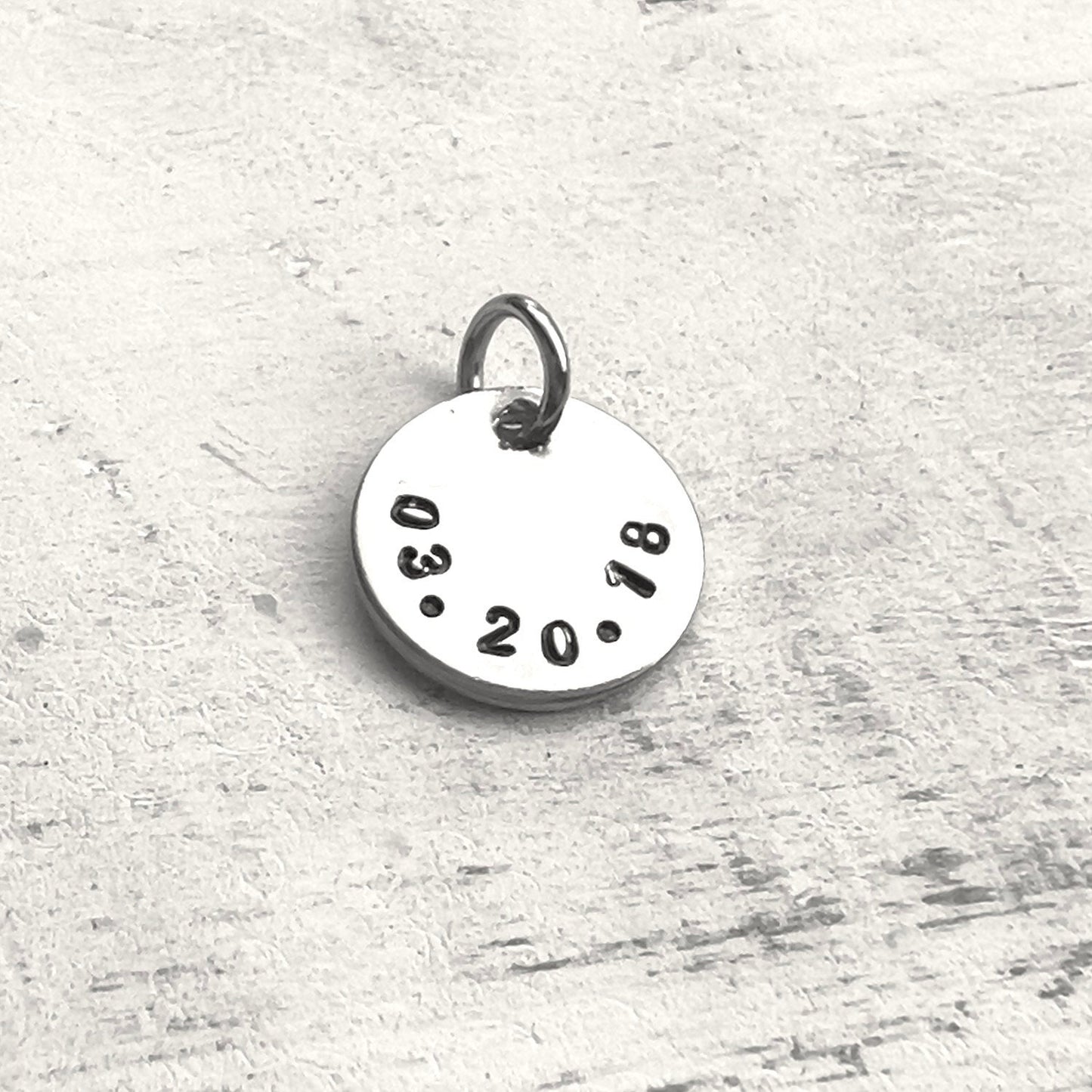Sterling Silver Charm With Date | Custom Date Charm | Add On Charm | Birthdate Charm | Special Date Gift | Date Jewelry | Wedding Date