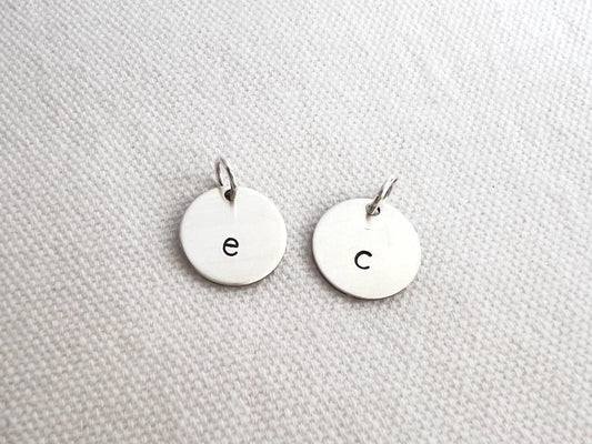 Personalized Initial Charm | Sterling Silver Charm | Hand Stamped Jewelry
