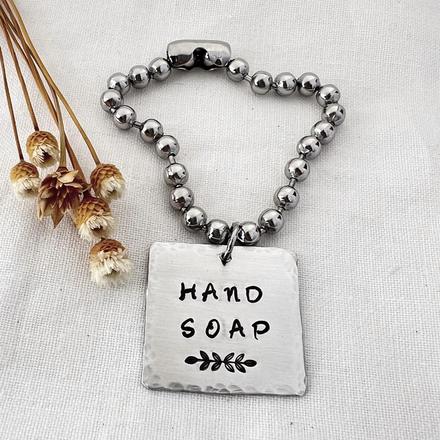 Dispenser Label | Household Label | Bathroom Label | Kitchen Label | Bathroom Custom Bottle Tag | Olive Oil Tag | Decanter Tag | Metal Label