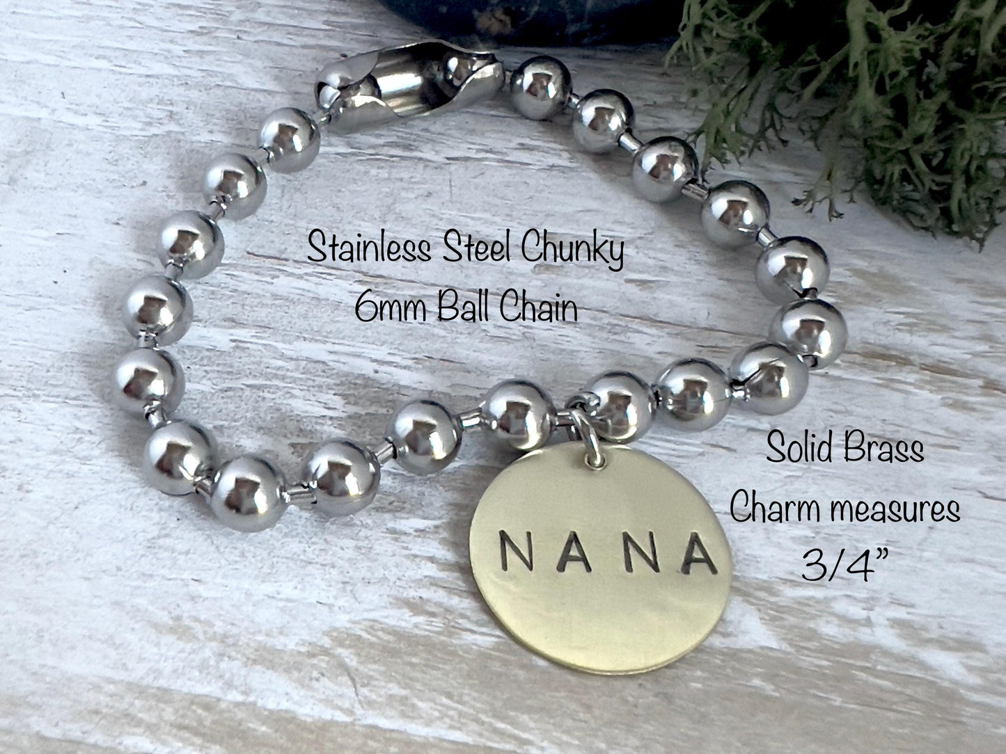 Personalized Bracelet  | Name Charm Bracelet | Mixed Metal Jewelry | Gift For Grandmother | Gift for Mom |  Mothers Day gift