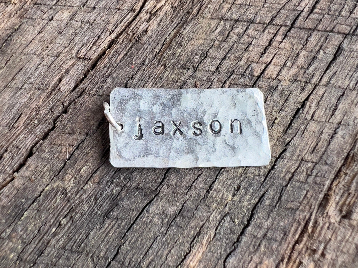 Personalized Name Charm | Sterling Silver Charm | Name Tag Charm | Personalized Name Date Numbers Charm | Add On Charm For Necklace