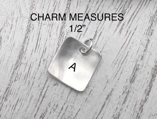Personalized Initial Charm | Sterling Silver Add On Charm | Hand Stamped Personalized Charm |Custom Name | Handmade Personalized Gift