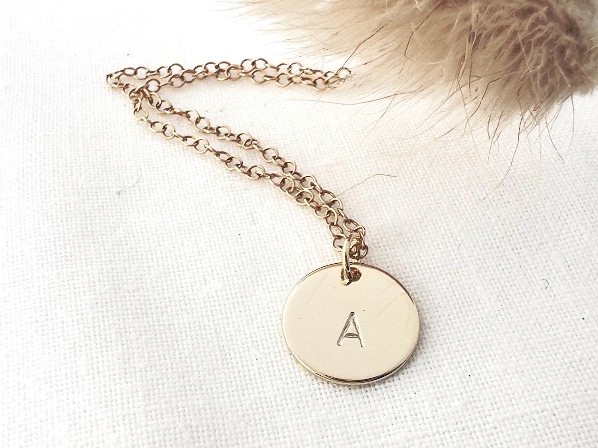 Gold Initial Necklace | Gold Letter Necklace | Personalized Initial Necklace | Dainty Letter Necklace | Gift For Her