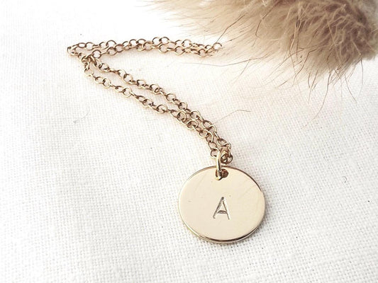 Gold Initial Necklace | Gold Letter Necklace | Personalized Initial Necklace | Dainty Letter Necklace | Gift For Her