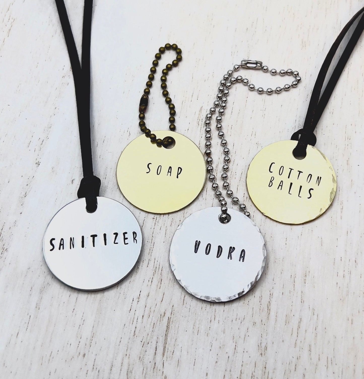 Dispenser Label | Household Label | Bathroom Label | Kitchen Label | Bathroom Custom Bottle Tag | Olive Oil Tag | Decanter Tag | Metal Label