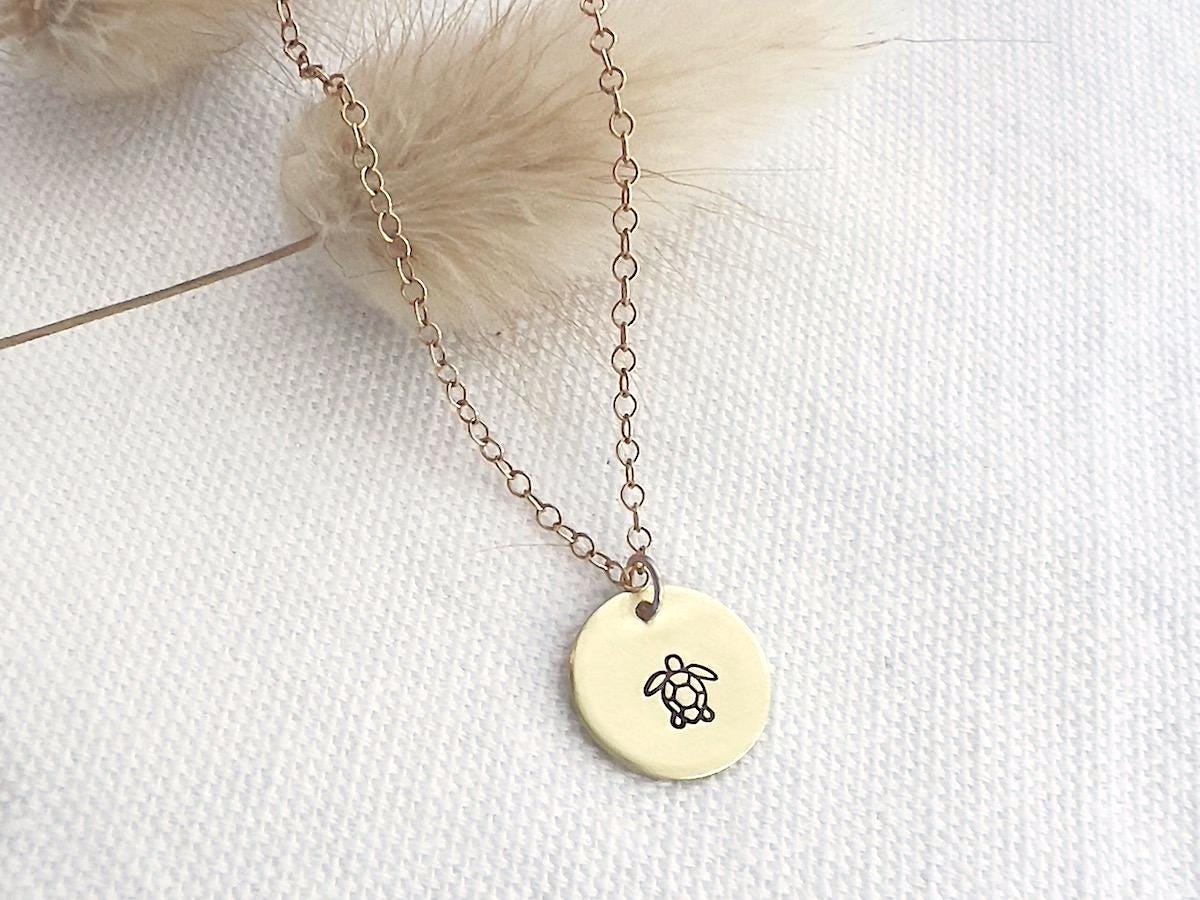 Turtle Necklace | Beach Themed Jewelry |  14k Gold Filled | Dainty Gold Necklace | Gift For Her