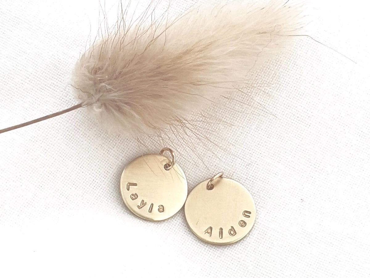 Personalized Name Charm |  Hand Stamped Charm |  Add On Charm | Gold Filled