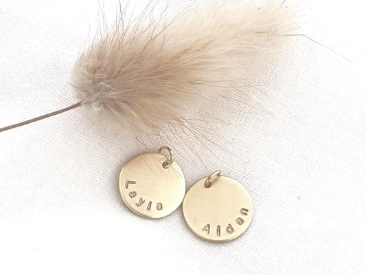 Personalized Name Charm |  Hand Stamped Charm |  Add On Charm | Gold Filled
