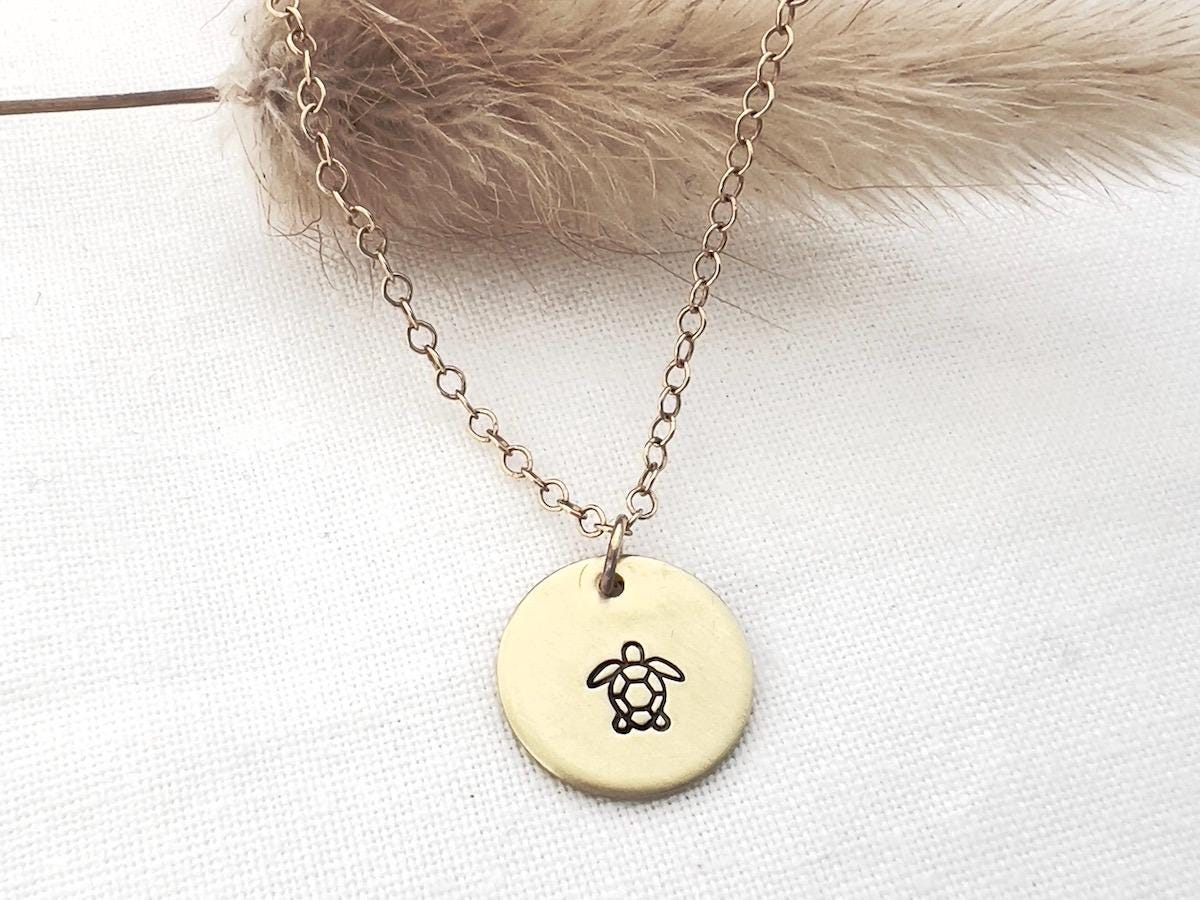 Turtle Necklace | Beach Themed Jewelry |  14k Gold Filled | Dainty Gold Necklace | Gift For Her