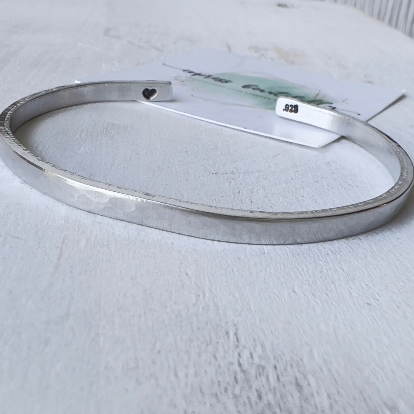 Custom Message Bracelet | Sterling Silver Bracelet | Hand Stamped Text | Gift for Her or Him | Personalized Bracelet