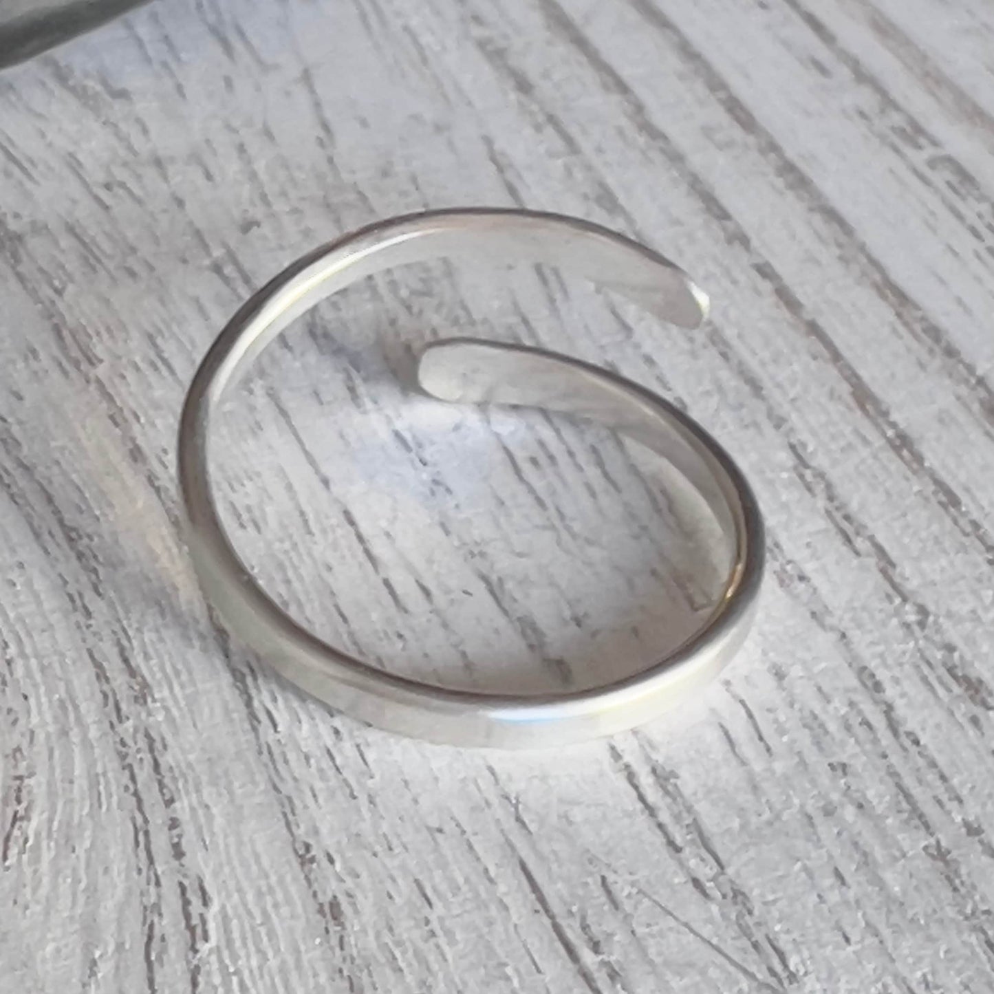 Sterling Silver Thumb Ring | Ring With Initial | Ring with Heart | Silver Wrap Ring | Adjustable Ring | Gift for Him | Gift For Her