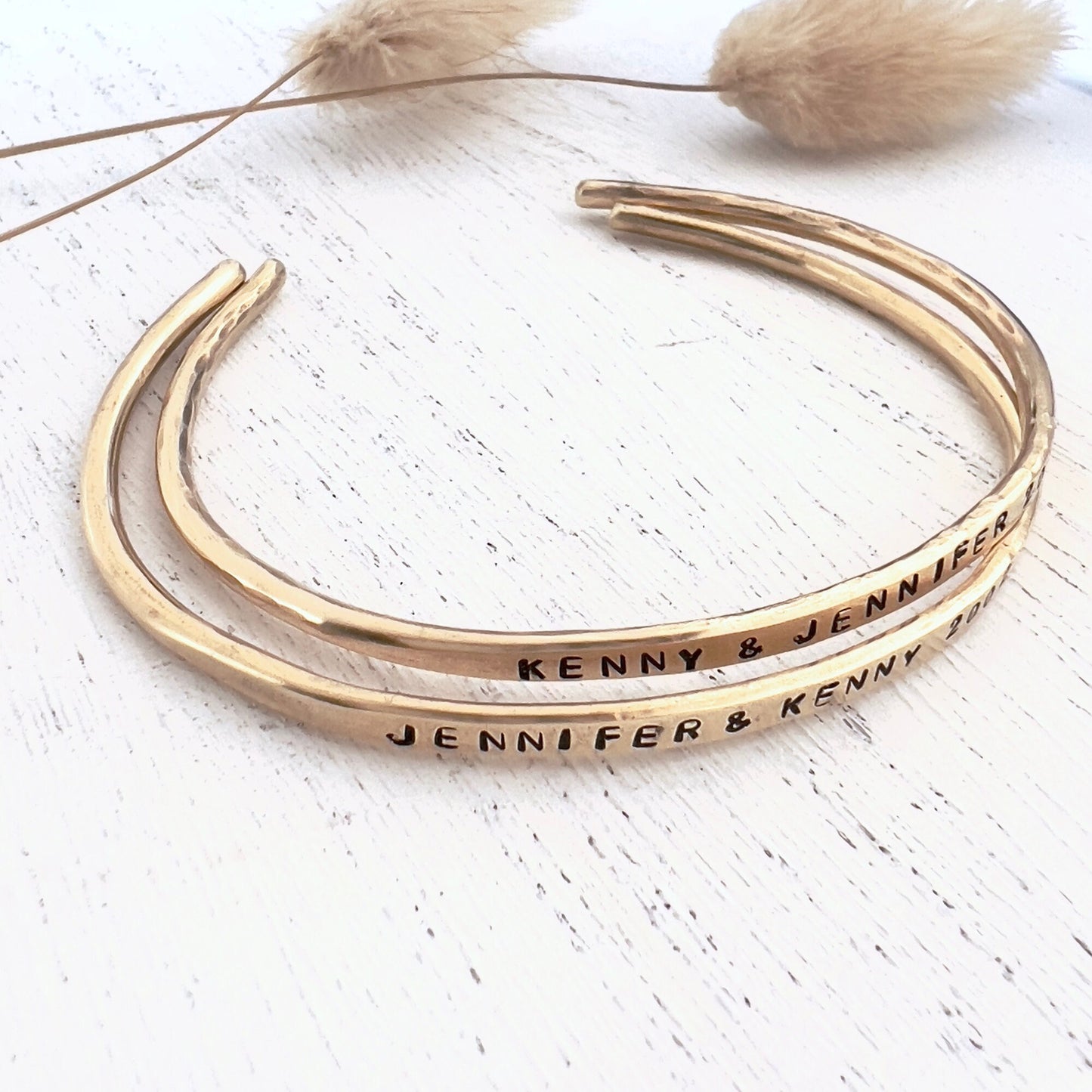 Custom Personalized Hand Stamped Bracelet | Bracelet With Quote | Personalized Jewelry |Word Bracelet | Brass Bangle