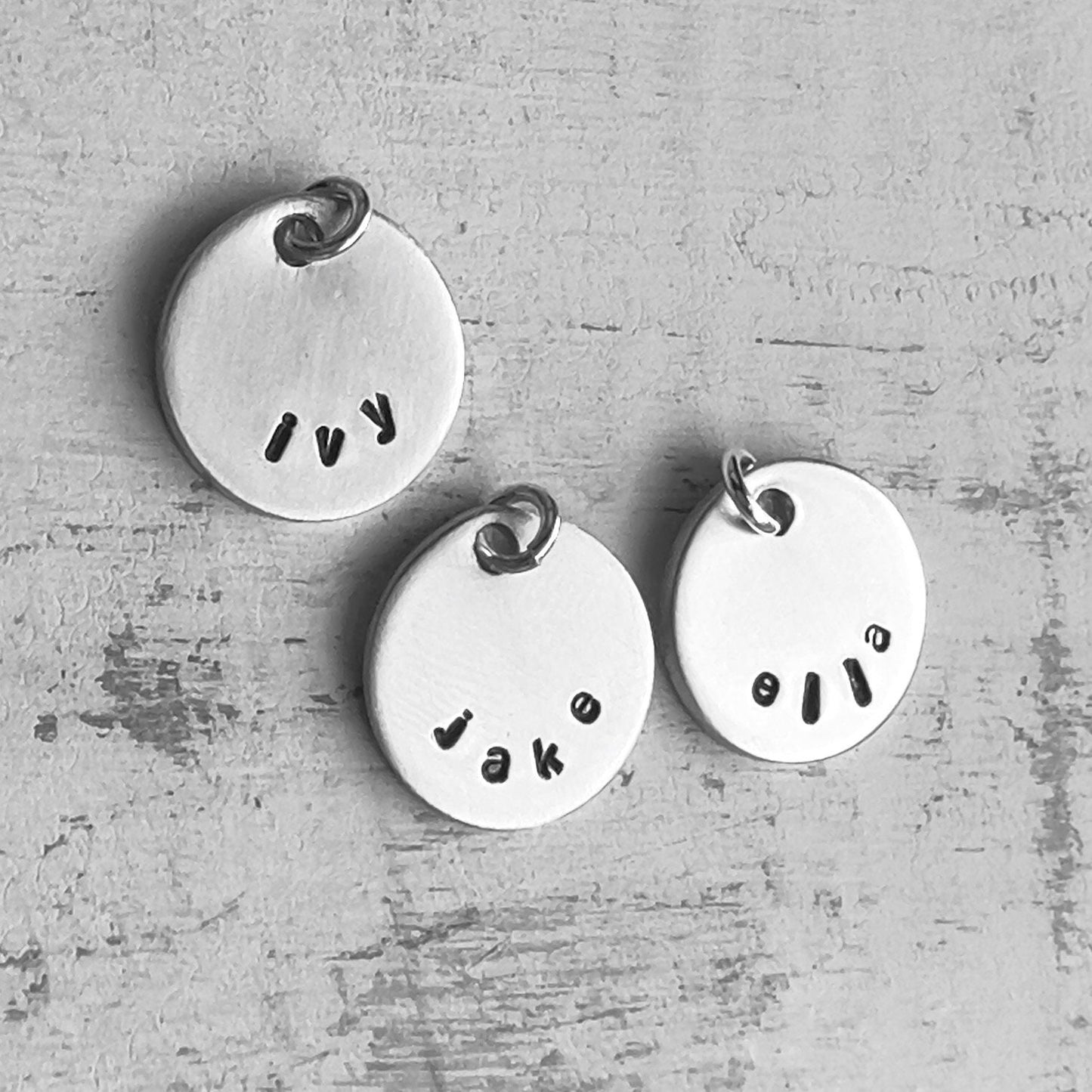 Personalized Name Charm | Sterling Silver | Add On Charm | Hand Stamped Charm | Custom Name Charm | Charm for Bracelet | Gift For Mom