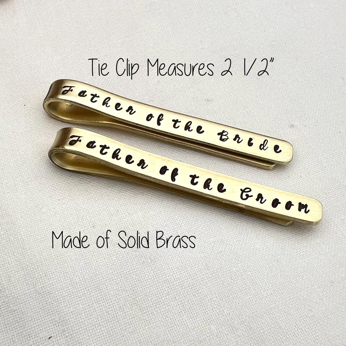 Father of the Bride Gift |  Father of the Groom Tie Clip | Tie Bar Set | Tie Bar Set for Wedding | Wedding Accessory For Dads