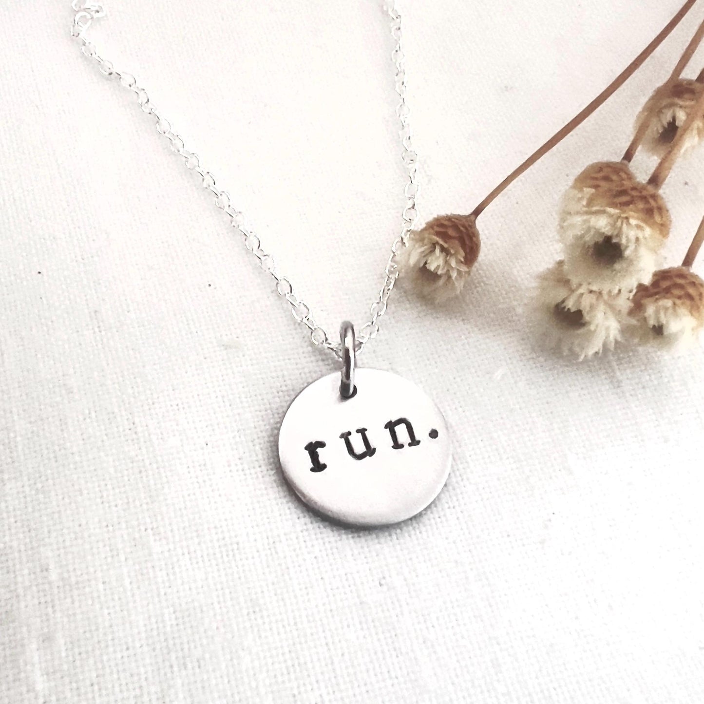 Run Necklace | Sterling Silver Marathon Pendant | Gift for Runner