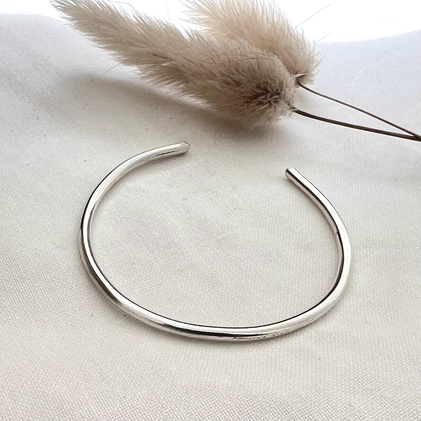 Sterling Silver Cuff Bracelet | Thin Sterling Cuff | Stacking Bracelet | Hammered  Cuff | 12 Gauge Stacking Cuff | Everyday Bracelet