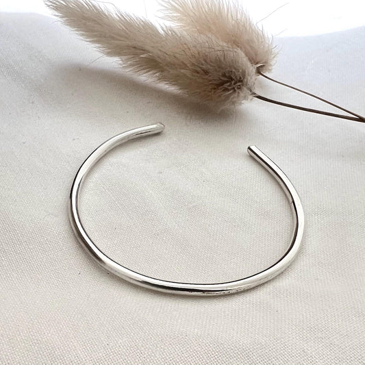 Sterling Silver Cuff Bracelet | Thin Sterling Cuff | Stacking Bracelet | Hammered  Cuff | 12 Gauge Stacking Cuff | Everyday Bracelet