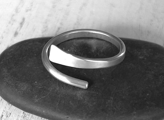 Sterling Silver Thumb Ring |  Modern Silver Wrap Ring | Adjustable Ring | Gift for Him | Gift For Her