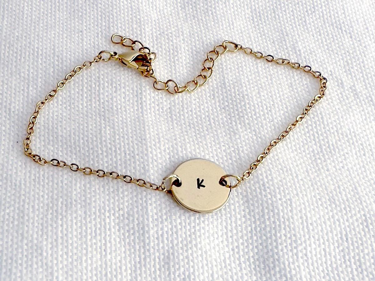 Gold Initial Bracelet | Personalized Bracelet | 14k Gold Filled | Personalized Jewelry |  Gift For Her