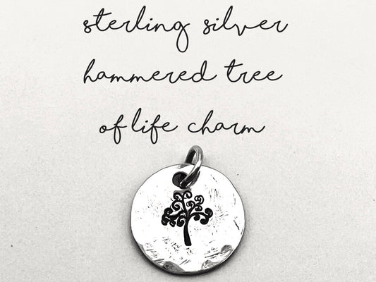 Sterling Silver Add On Charm | Tree of Life Pendant | Bracelet Charm | Necklace Charm | Custom Silver Charm |  Gift for Her