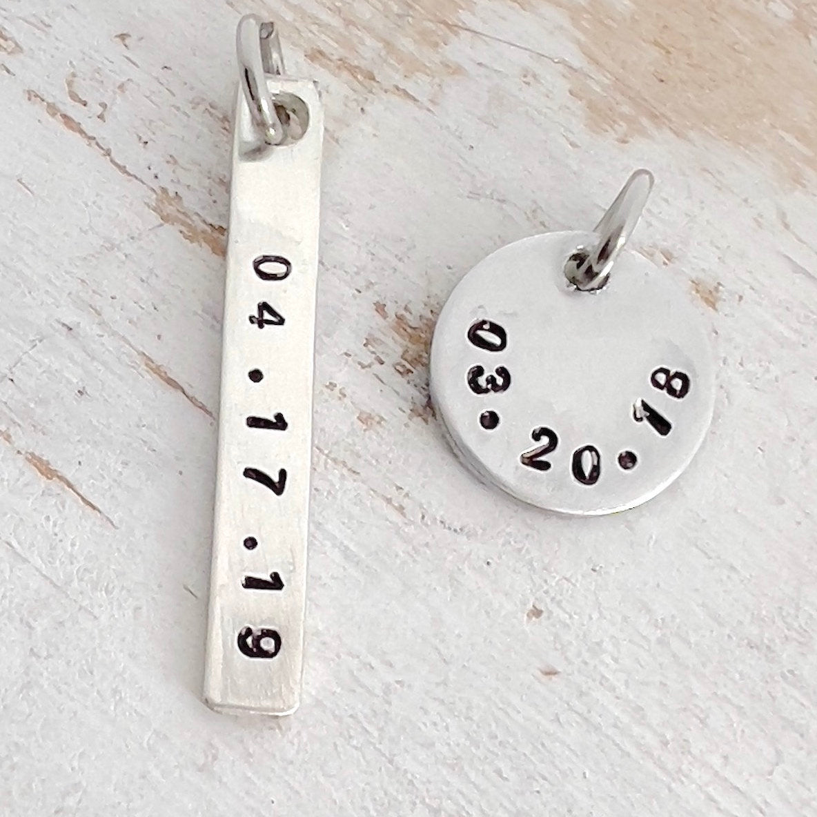 Sterling Silver Charm With Date | Custom Date Charm | Add On Charm | Birthdate Charm | Special Date Gift | Date Jewelry | Wedding Date