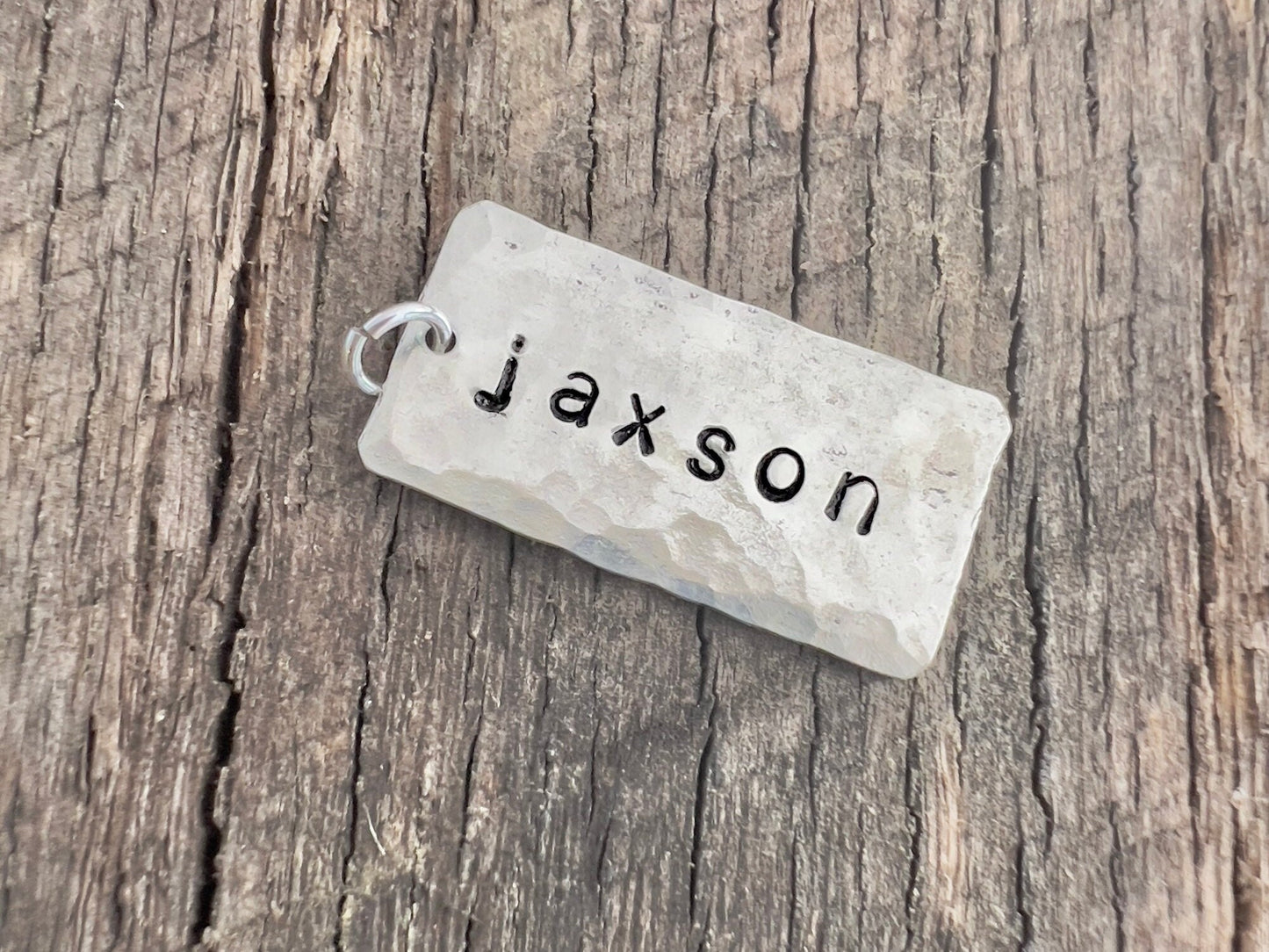 Personalized Name Charm | Sterling Silver Charm | Name Tag Charm | Personalized Name Date Numbers Charm | Add On Charm For Necklace