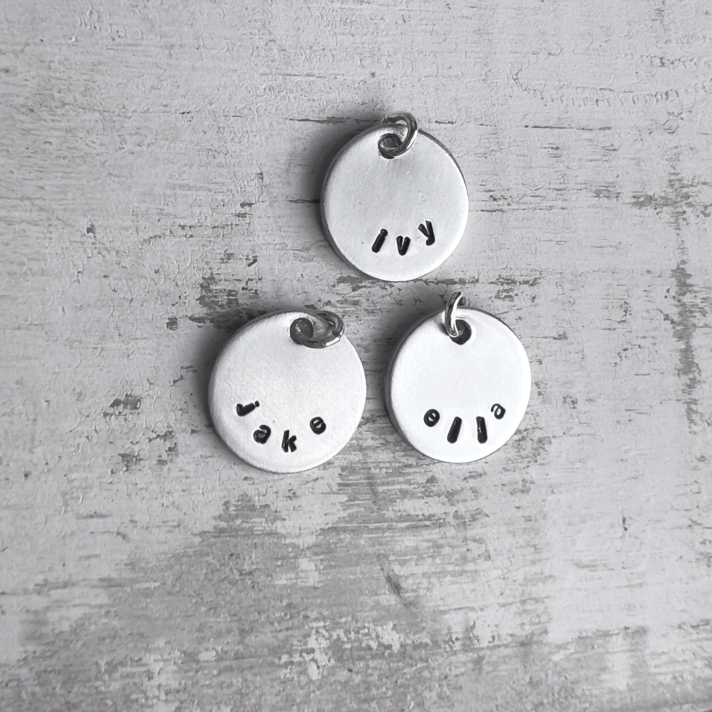 Personalized Name Charm | Sterling Silver | Add On Charm | Hand Stamped Charm | Custom Name Charm | Charm for Bracelet | Gift For Mom