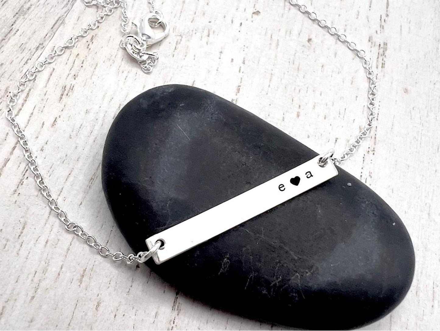 Personalized Bar Necklace | Custom Name Jewelry | Sterling Silver Necklace | Personalized Gift for Her | Minimalist Necklace