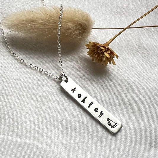 Cheer Gifts | Cheerleader Necklace | Cheerleading Gift, Vertical Bar Necklace Personalized Jewelry | Cheer Coach Gift | Custom Necklace