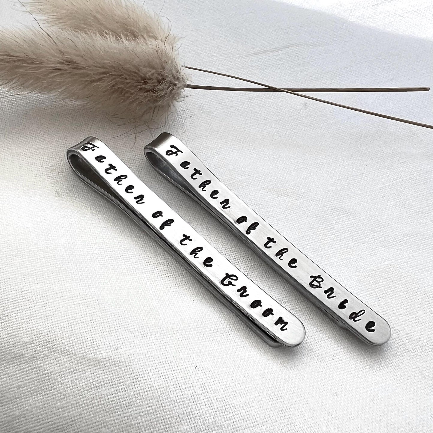 Father of the Bride Gift | Father of the Groom Tie Clip - Father of the Groom Tie Clip | Tie Bar Set | Tie Bar Set for Wedding