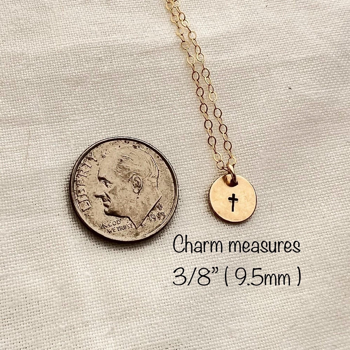 Gold Cross Necklace | Dainty Gold Cross Necklace | Religious Pendant Necklace |  Minimalist Gold Cross Charm Necklace