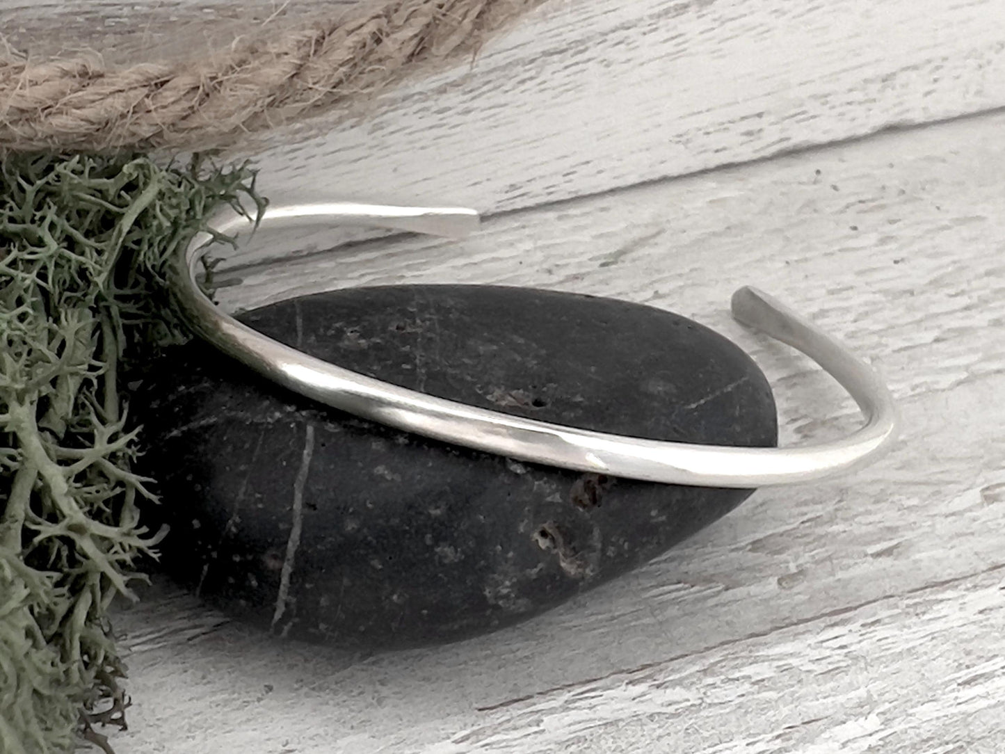 Sterling Silver Cuff Bracelet | Minimalist Jewelry | Silver Stacking Cuff | Modern Silver Cuff | Silver Bangle for Women | 10 Gauge Cuff