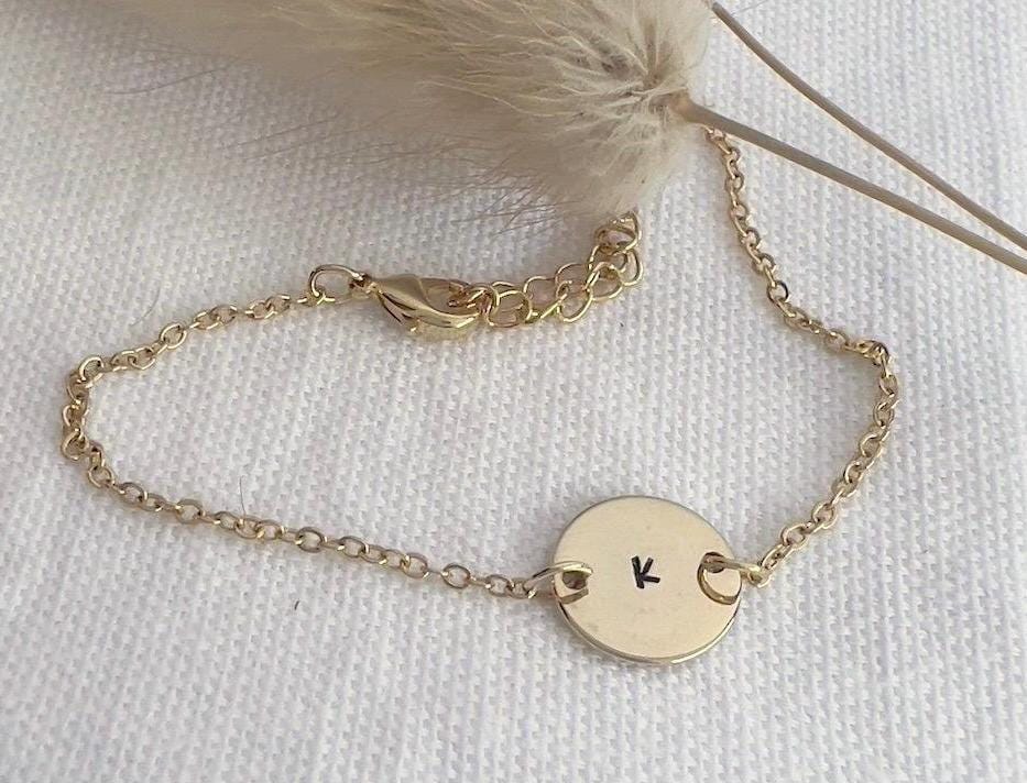 Gold Initial Bracelet | Personalized Bracelet | 14k Gold Filled | Personalized Jewelry |  Gift For Her