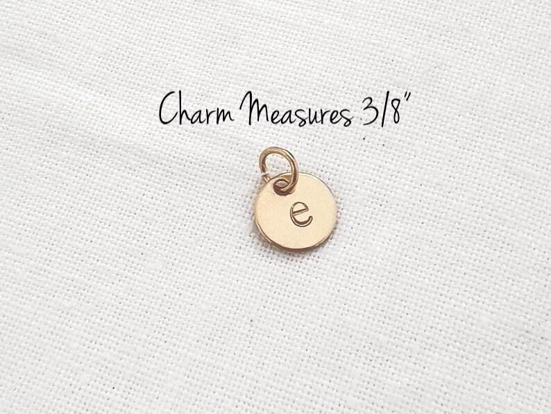 Personalized Initial Charm | Charm For Necklace | Gold Filled Charm | Charm for Bracelet | Hand Stamped Jewelry