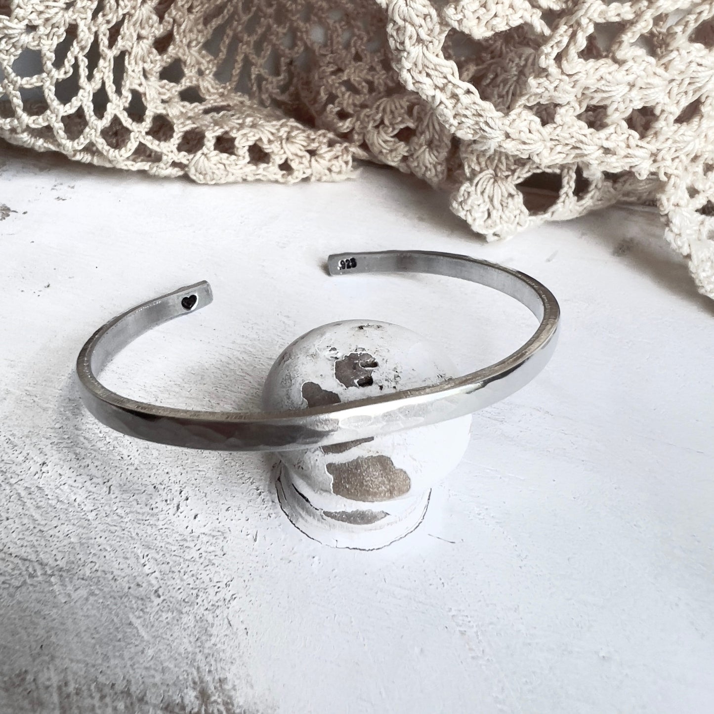 Custom Message Bracelet | Sterling Silver Bracelet | Hand Stamped Text | Gift for Her or Him | Personalized Bracelet