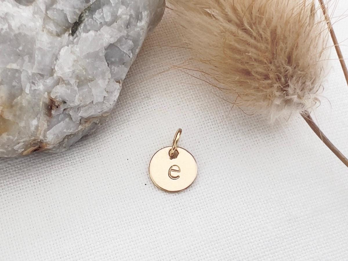 Personalized Initial Charm | Charm For Necklace | Gold Filled Charm | Charm for Bracelet | Hand Stamped Jewelry