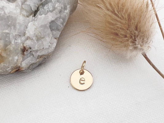 Personalized Initial Charm | Charm For Necklace | Gold Filled Charm | Charm for Bracelet | Hand Stamped Jewelry
