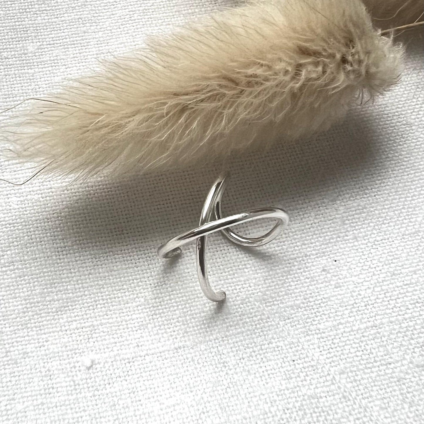 Sterling Silver Non Piercing Ear Cuff | Criss Cross Cartilage Ear Wrap