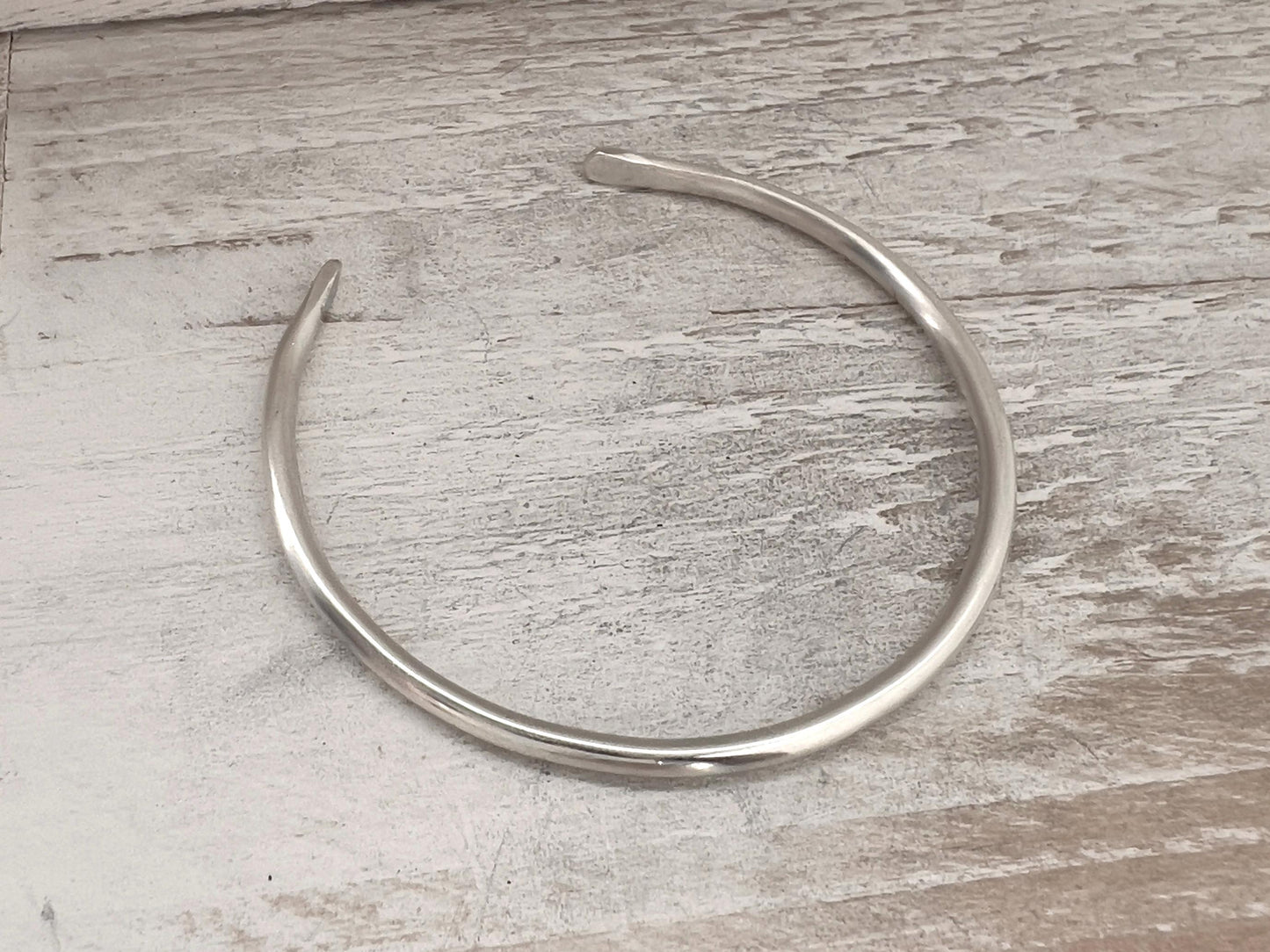 Sterling Silver Cuff Bracelet | Minimalist Jewelry | Silver Stacking Cuff | Modern Silver Cuff | Silver Bangle for Women | 10 Gauge Cuff