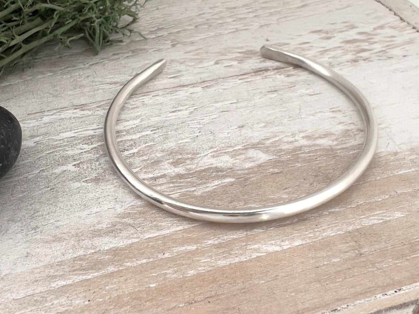 Sterling Silver Cuff Bracelet | Minimalist Jewelry | Silver Stacking Cuff | Modern Silver Cuff | Silver Bangle for Women | 10 Gauge Cuff