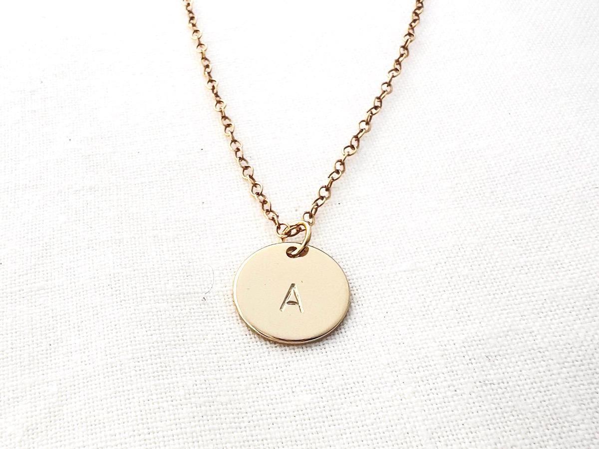 Gold Initial Necklace | Gold Letter Necklace | Personalized Initial Necklace | Dainty Letter Necklace | Gift For Her