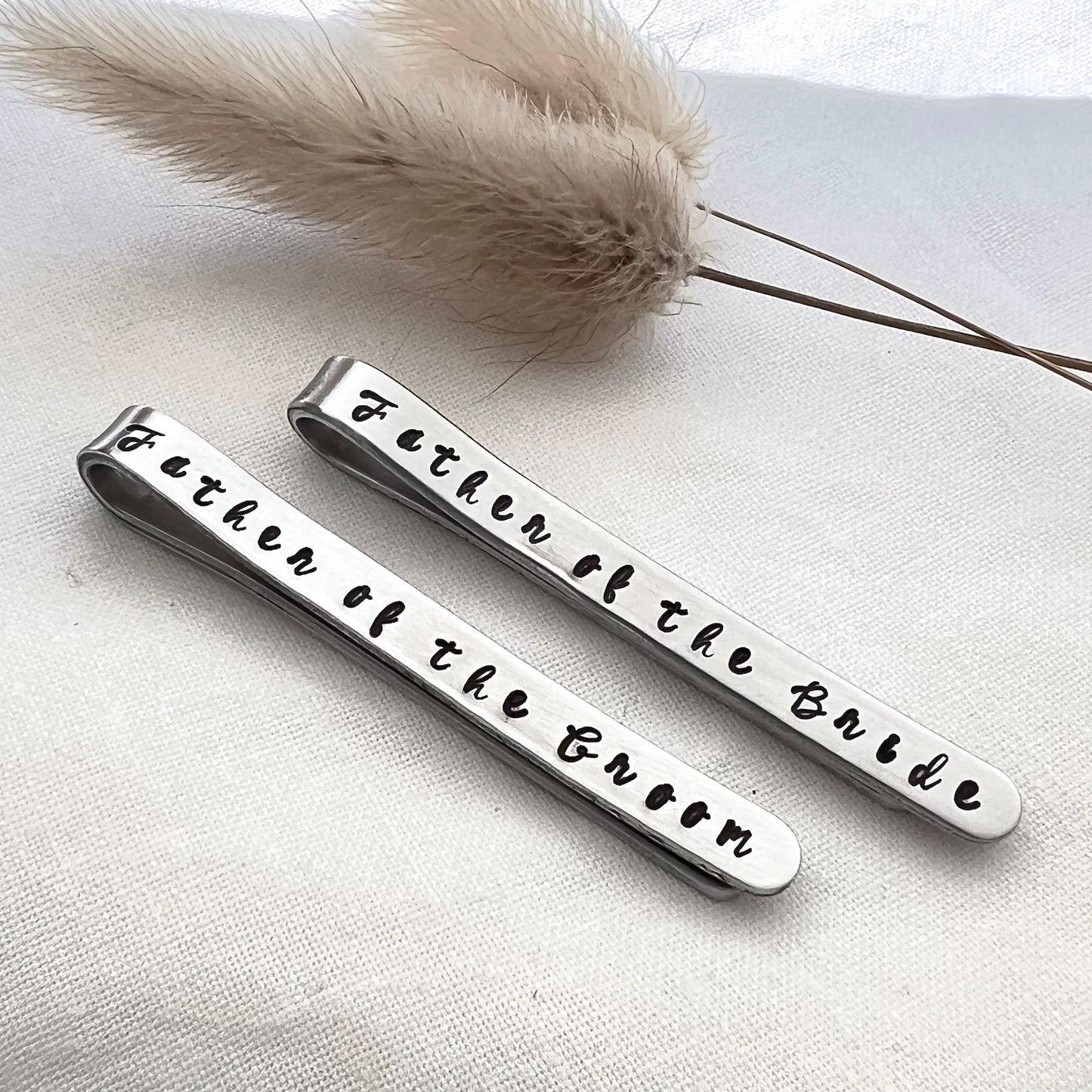 Father of the Bride Gift | Father of the Groom Tie Clip - Father of the Groom Tie Clip | Tie Bar Set | Tie Bar Set for Wedding