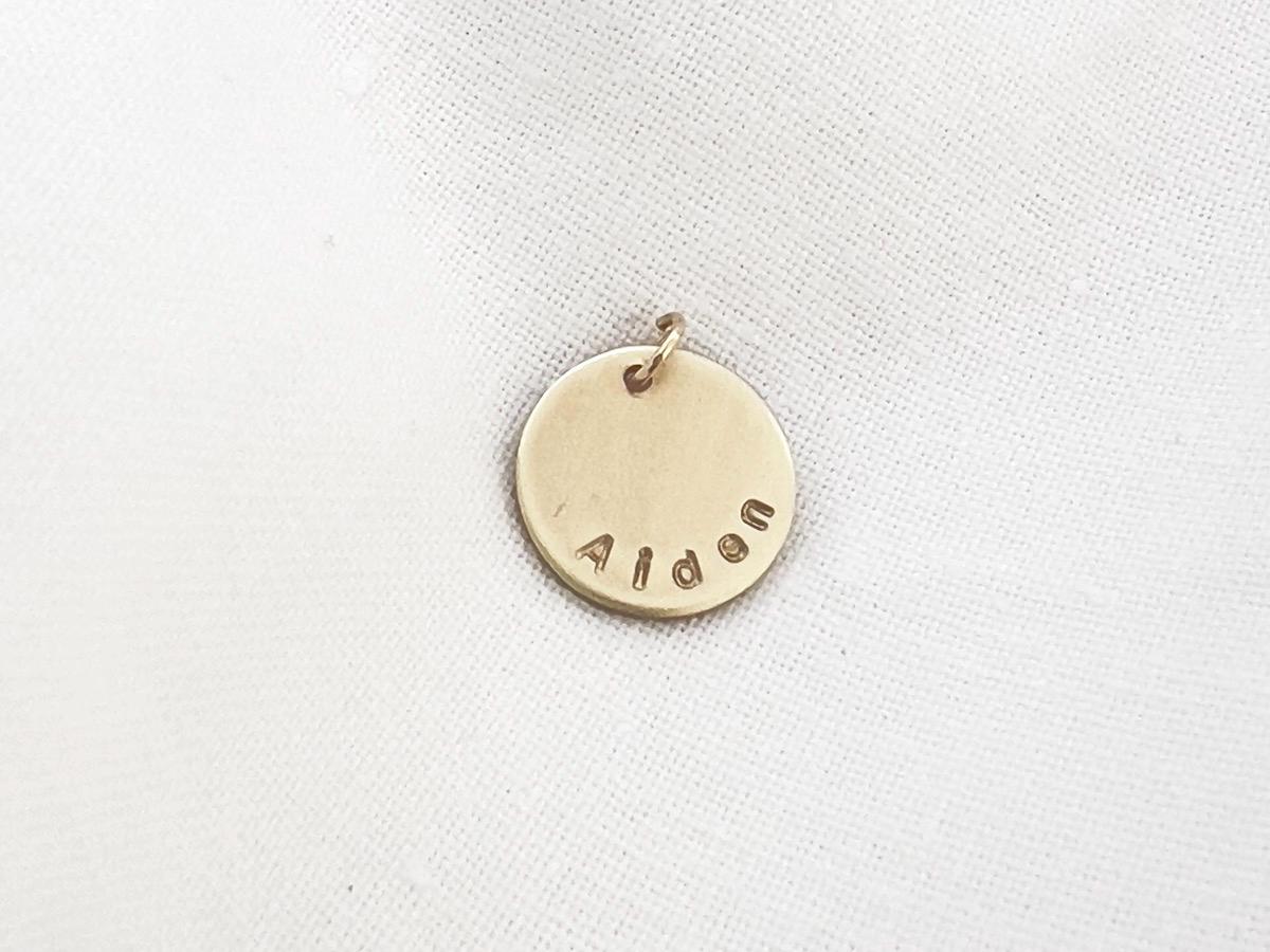 Personalized Name Charm |  Hand Stamped Charm |  Add On Charm | Gold Filled