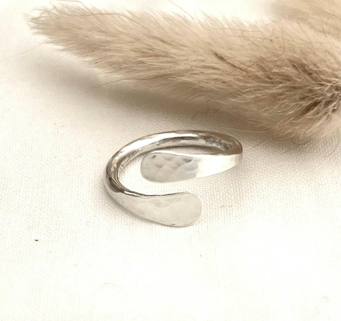 Hammered Sterling Silver Thumb Ring | Silver Wrap Ring | Adjustable Ring | Gift for Him | Gift For Her | gift For Him