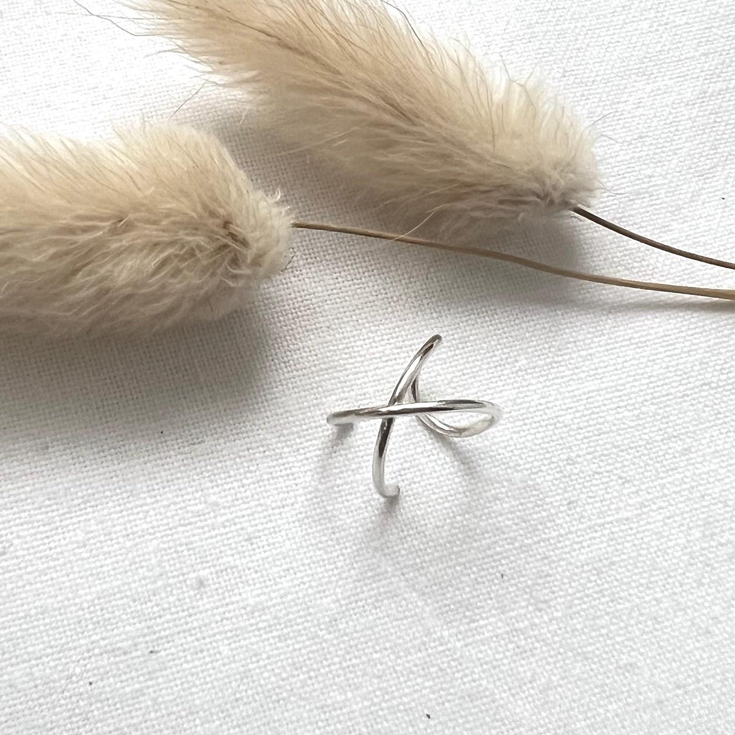 Sterling Silver Non Piercing Ear Cuff | Criss Cross Cartilage Ear Wrap