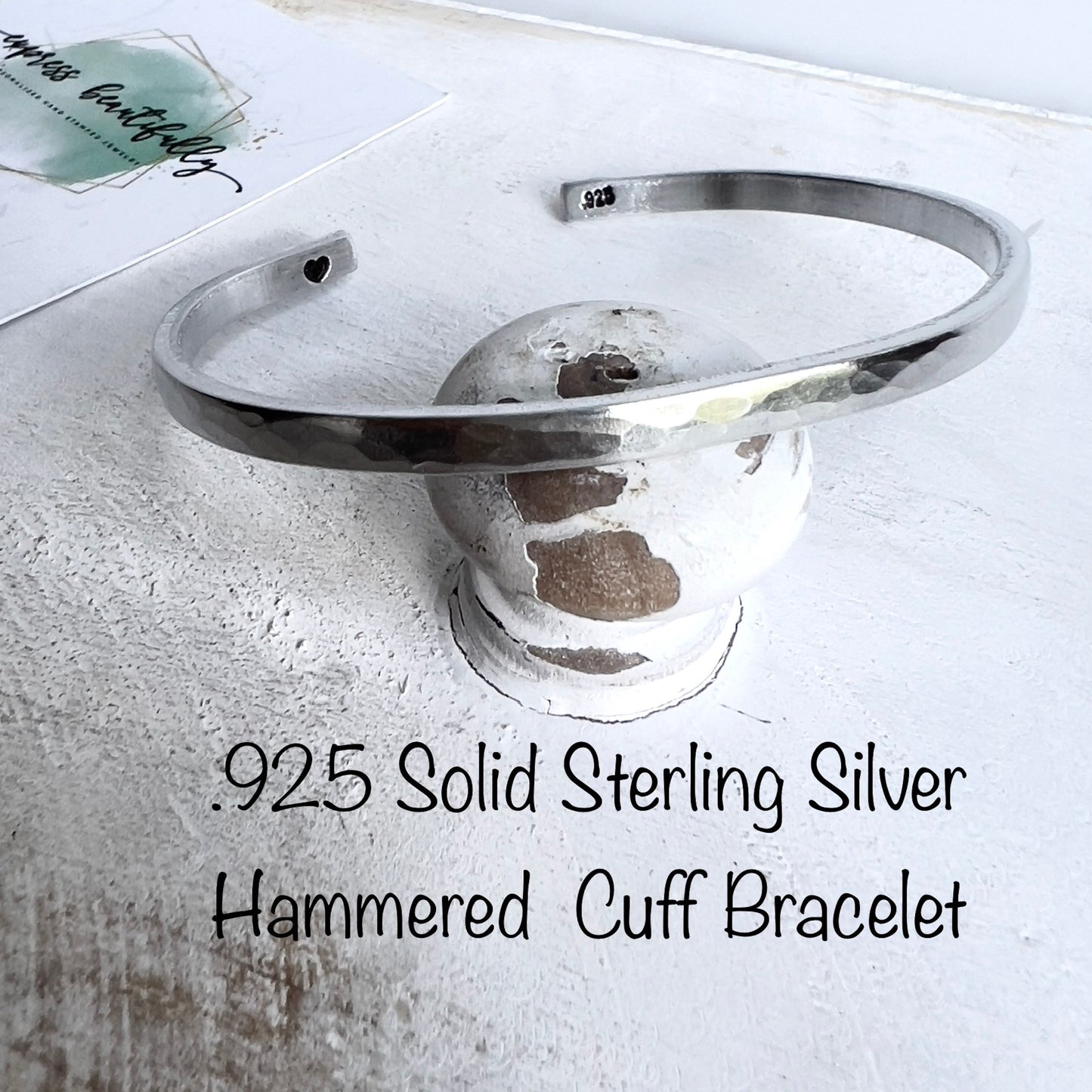 Custom Message Bracelet | Sterling Silver Bracelet | Hand Stamped Text | Gift for Her or Him | Personalized Bracelet