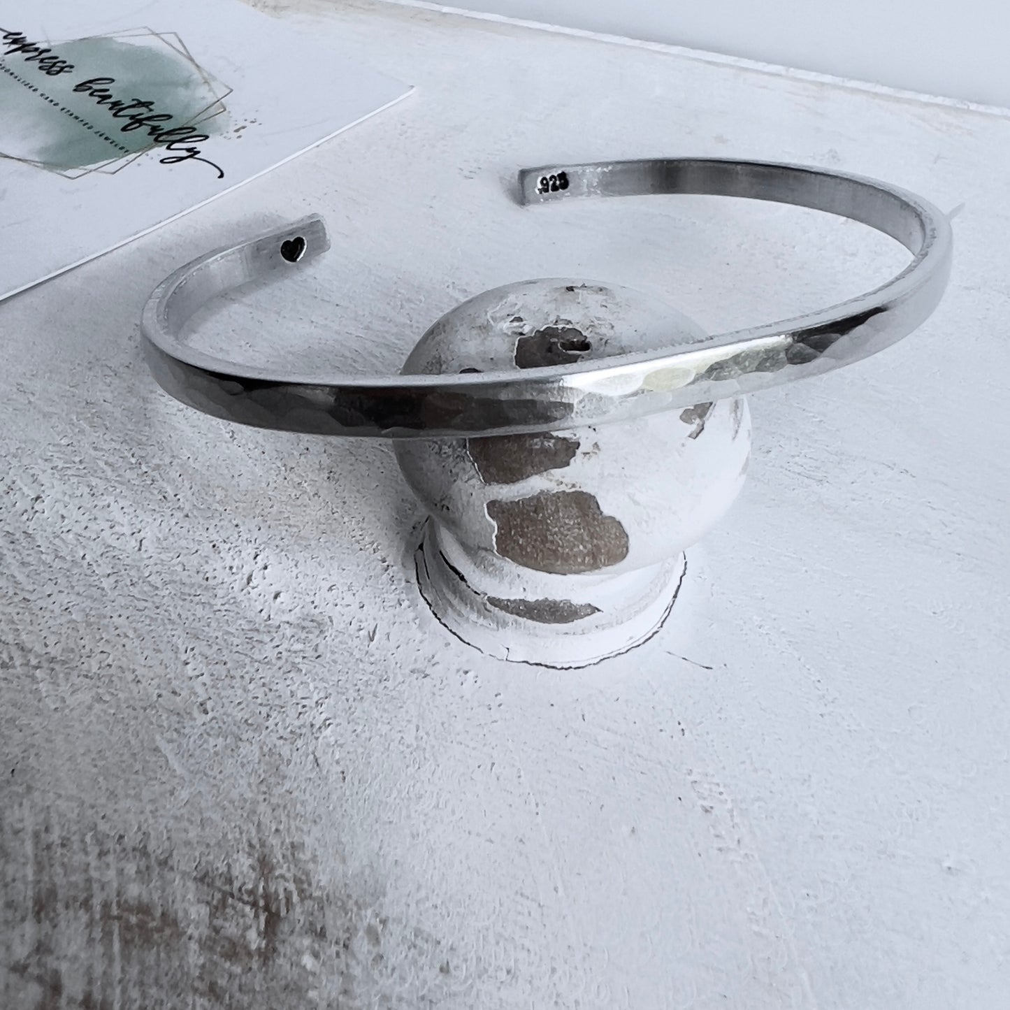 Custom Message Bracelet | Sterling Silver Bracelet | Hand Stamped Text | Gift for Her or Him | Personalized Bracelet