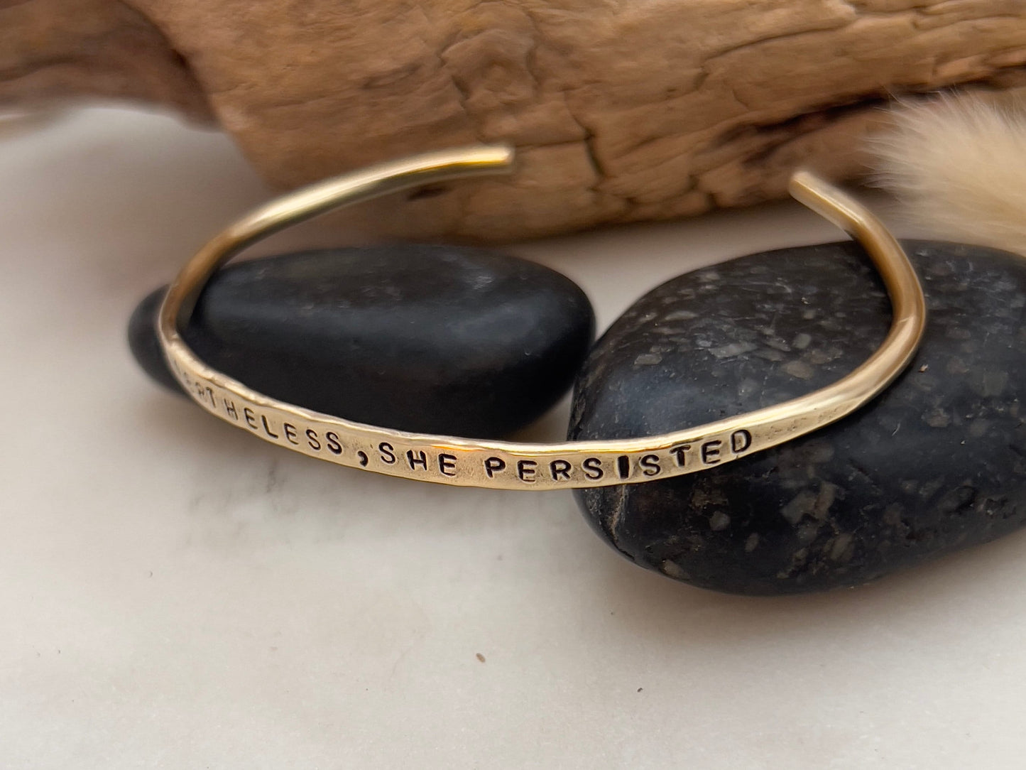 Custom Personalized Hand Stamped Bracelet | Bracelet With Quote | Personalized Jewelry |Word Bracelet | Brass Bangle